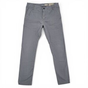 All Saints Men 32 Skinny Fit Pants Cotton Gray Minimalist Streetwear Aesthetic